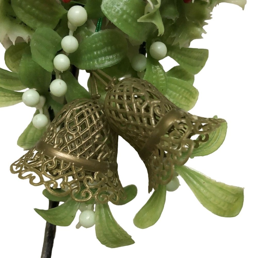 Rare Vintage Plastic Hanging Knee Hugger Elf Christmas Decoration Mistletoe - Picture 5 of 9